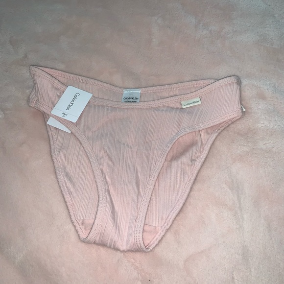 Calvin Klein pink ribbed bikini panties XS - Picture 1 of 8